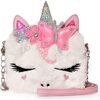 Miss Gwen Puffer Butterfly Crown Plush Crossbody, Pink - Bags - 1 - thumbnail