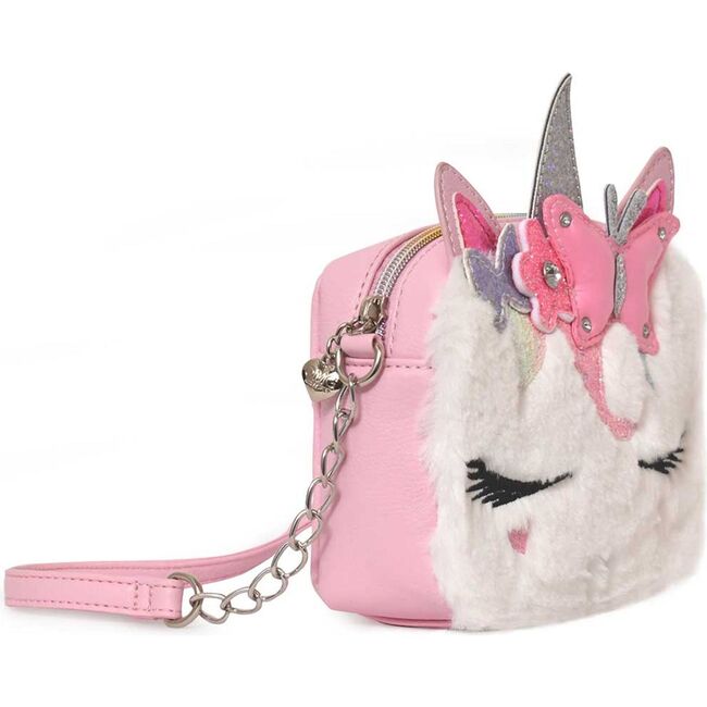 Miss Gwen Puffer Butterfly Crown Plush Crossbody, Pink - Bags - 2