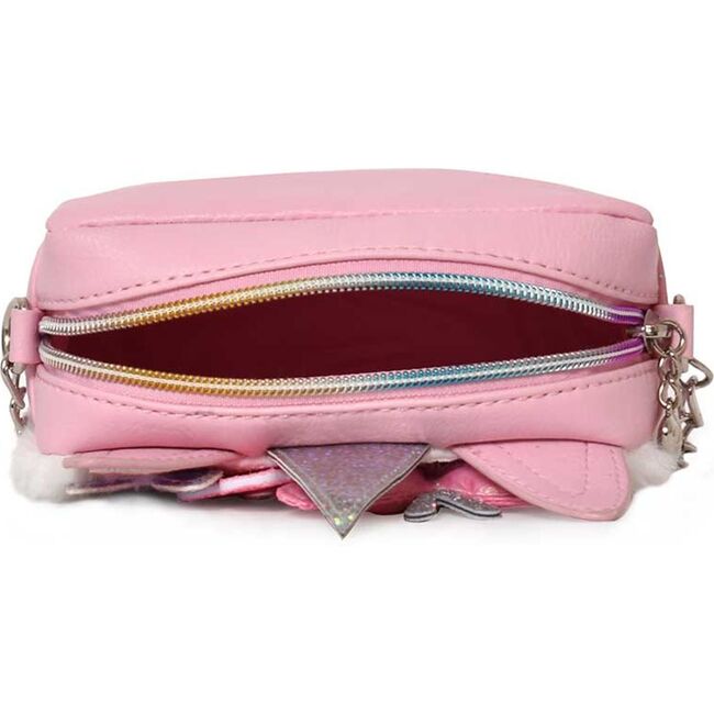 Miss Gwen Puffer Butterfly Crown Plush Crossbody, Pink - Bags - 4