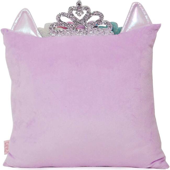 Miss Bella Flower Crown Ombre Heart Print Pillow, Lavender - Other Accessories - 2