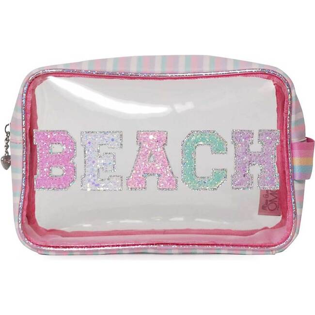 Clear BEACH Pouch, Pink - Bags - 1