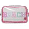 Clear BEACH Pouch, Pink - Bags - 1 - thumbnail