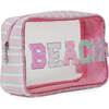 Clear BEACH Pouch, Pink - Bags - 2