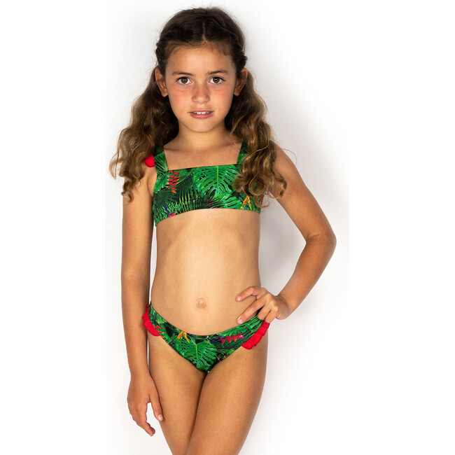 Ruffle Bikini, Tropical Jungle - Two Pieces - 3