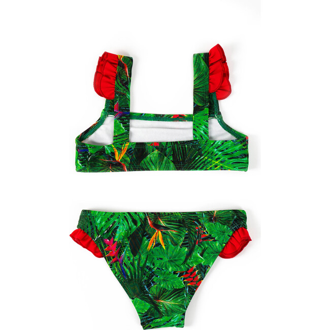 Ruffle Bikini, Tropical Jungle - Two Pieces - 5