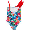 Ruffle Swim, Blue Hibiscus Red - One Pieces - 8