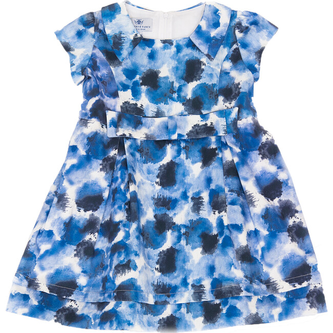 Printed Sabrina Dress, Blue