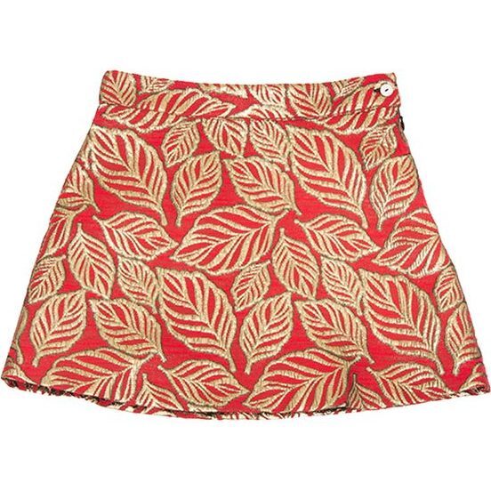 Leaf Skirt, Red - Skirts - 1