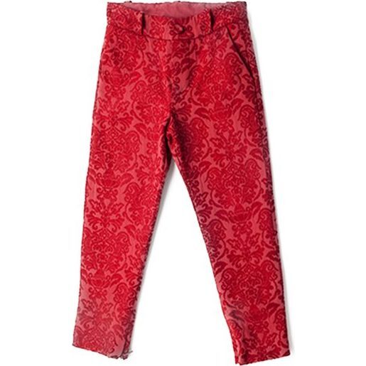 Brocade Gaby Pants, Red - Pants - 1