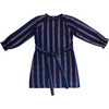 Striped Jackie Dress, Navy - Dresses - 1 - thumbnail