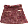 Tweed Coco Skirt, Pink and Gold - Skirts - 1 - thumbnail
