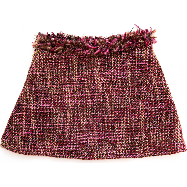 Tweed Coco Skirt, Pink and Gold
