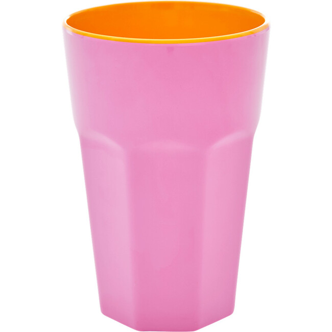 Tall Melamine Cup, Pink/Orange Two Tone - Tableware - 1