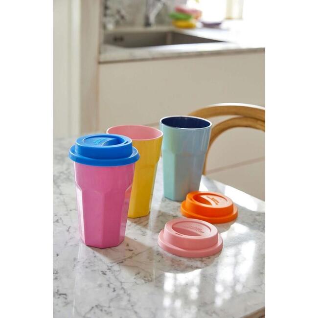 Tall Melamine Cup, Pink/Orange Two Tone - Tableware - 2