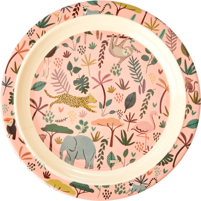 Melamine Kids Lunch Plate, Coral Jungle