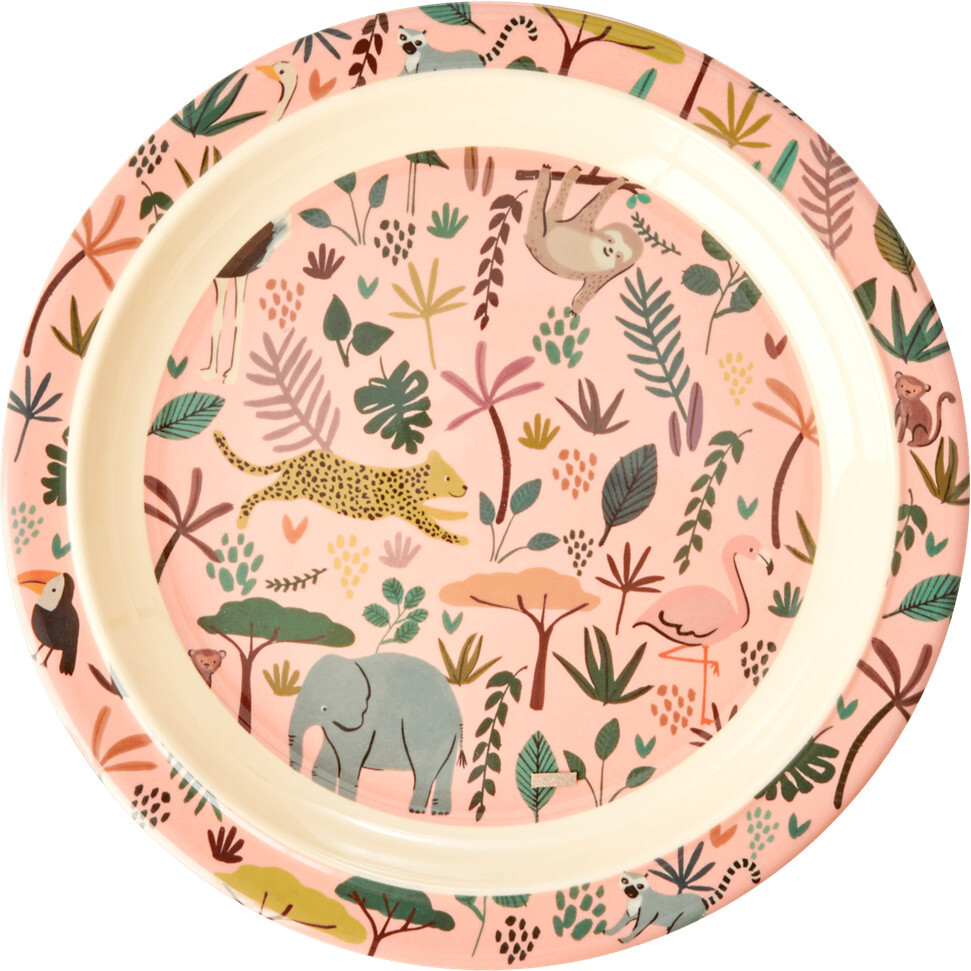 Melamine Kids Lunch Plate, Coral Jungle - Tableware - 1