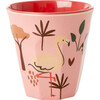 Set of 2 Small Melamine Kids Cups, Pink Jungle - Drinkware - 1 - thumbnail