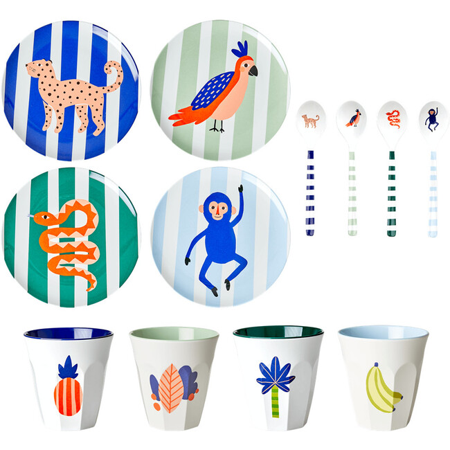 Kids Melamine Gift Set, Jungle - Tableware - 1