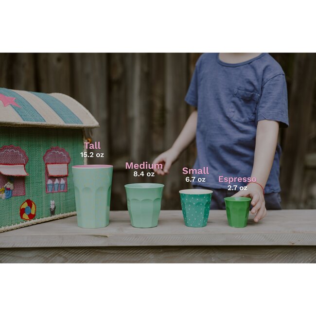 Set of 2 Small Melamine Kids Cups, Pink Jungle - Drinkware - 2