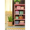 Raffia Square Basket, Soft Pink - Storage - 2 - thumbnail