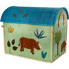 Set of 3 Raffia Storage Baskets, Blue/Green Jungle - Storage - 5
