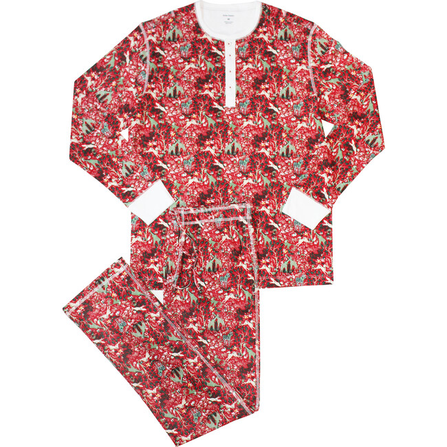 Red Men's Pajamas, Holly Jolly Jungle - Pajamas - 1 - zoom
