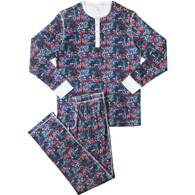 Navy Men's Pajamas, Holly Jolly Jungle - Pajamas - 1