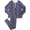 Navy Women's Pajamas, Holly Jolly Jungle - Pajamas - 1 - thumbnail