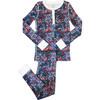 Navy Kids Pajamas, Holly Jolly Jungle - Pajamas - 1 - thumbnail