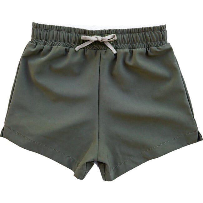 Club Short - Benny, Olive Green Athletic Short