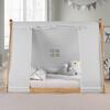 Play Tent Twin Bed, Natural Frame/Grey Tent - Beds - 2 - thumbnail