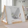 Play Tent Twin Bed, Natural Frame/Grey Tent - Beds - 5
