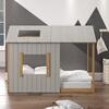 Twin House Bed, Grey/Natural - Beds - 4