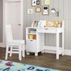 Kids Desk and Chair Set, White - Desks - 4