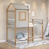 Tree House Twin Bunk Bed, Grey/Natural - Beds - 4