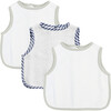 Apron Bib Gift Set, French Grey & Harbour Island Stripe - Bibs - 1 - thumbnail
