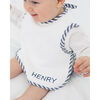 Apron Bib Gift Set, French Grey & Harbour Island Stripe - Bibs - 2