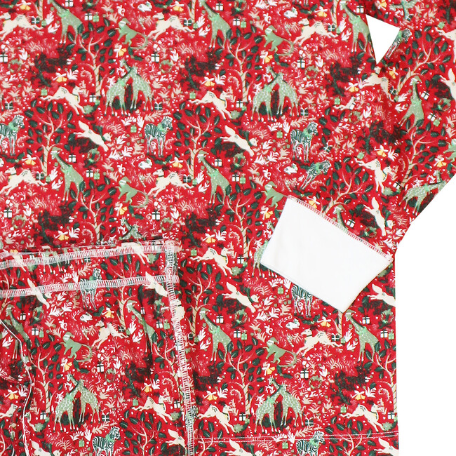 Red Men's Pajamas, Holly Jolly Jungle - Pajamas - 2