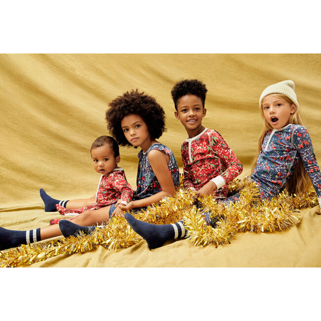 Navy Kids Pajamas, Holly Jolly Jungle - Pajamas - 5