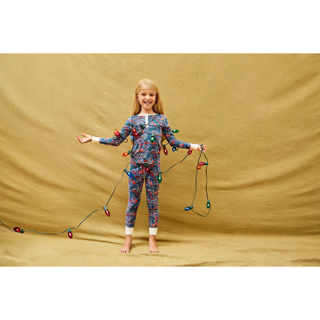 Navy Kids Pajamas, Holly Jolly Jungle - Pajamas - 6