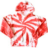 Kids Hoodie, Red & White Tie Dye - Sweatshirts - 1 - thumbnail