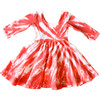 Holiday Twirly Dress, Red & White Tie Dye - Dresses - 1 - thumbnail