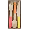 Neon Wooden Cutlery Set - Tableware - 1 - thumbnail