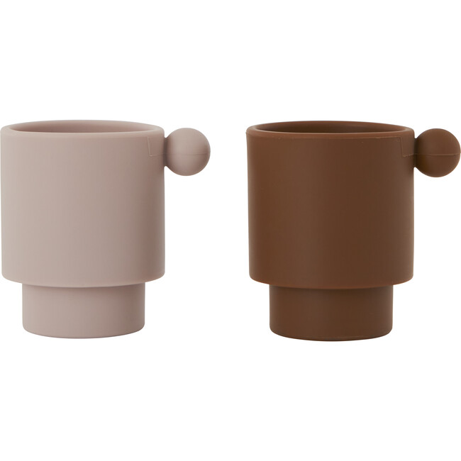 Set of 2 Tiny Inka Cups, Caramel/Rose - Sippy Cups - 1