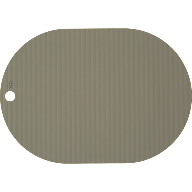 Set of 2 Ribbo Silicone Placemats, Olive - Tabletop - 1
