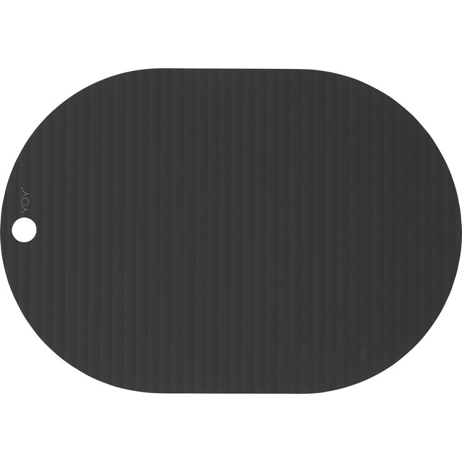 Set of 2 Ribbo Silicone Placemats, Black