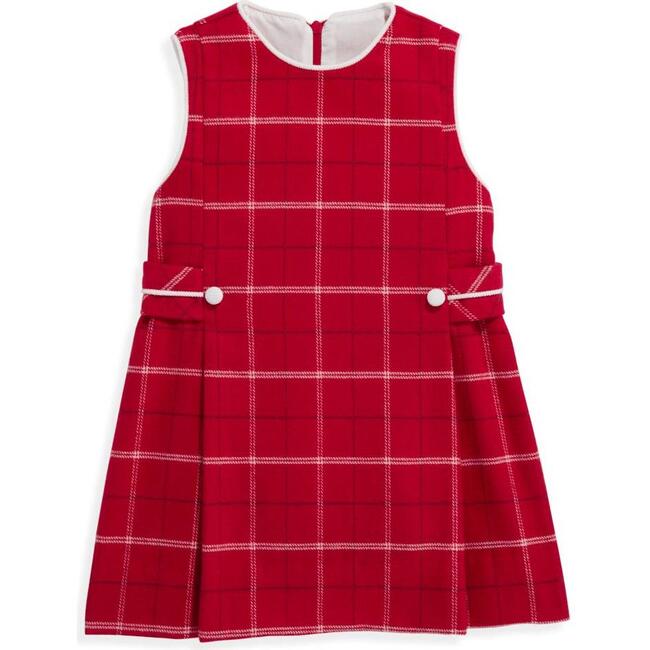 Side Tab Dress, Rex Check - Dresses - 1