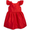 Edenham Dress, Red with White Bow - Dresses - 1 - thumbnail
