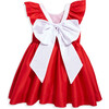 Edenham Dress, Red with White Bow - Dresses - 2