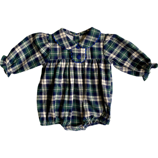 Marlowe Romper, Navy & Green - Rompers - 1